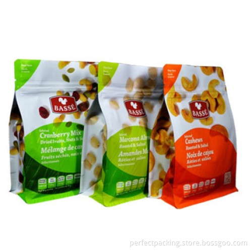 Quad flat bottom sealed pouch / Standing Pouch